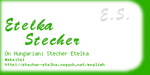 etelka stecher business card